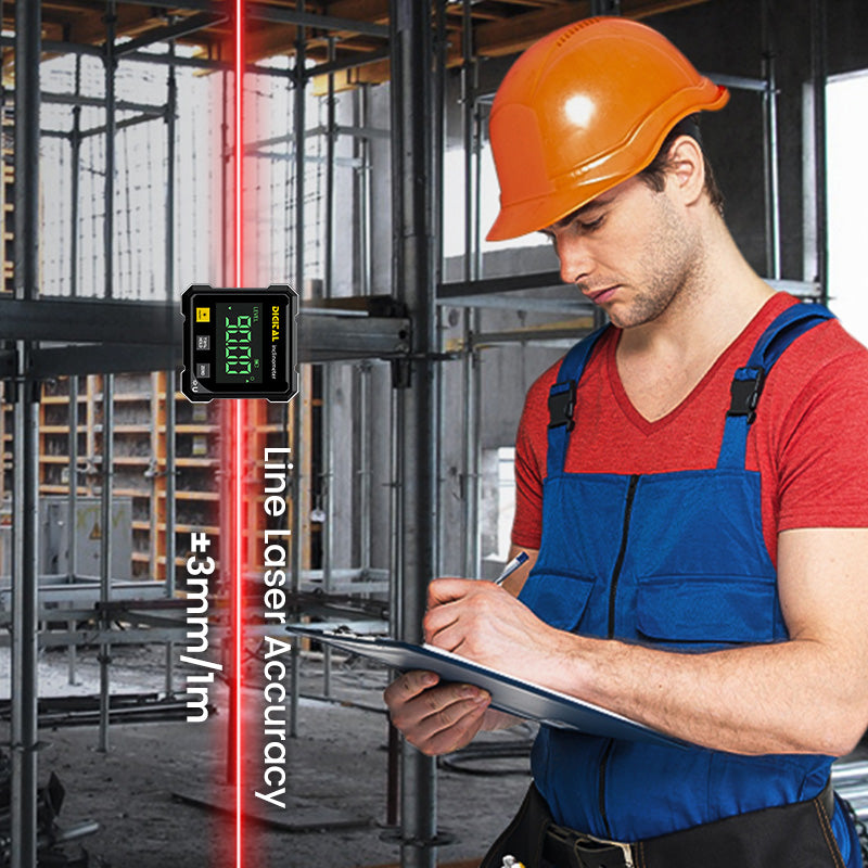 📐 50% OFF NOW! 🔥 4-Side Magnetic Digital Angle Gauge - Laser Precision & Multi-Surface Use, Perfect for Woodworking and Construction ✨