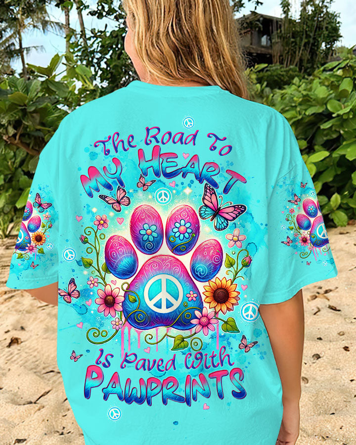 THE ROAD TO MY HEART DOG PAW ALL OVER PRINT - TLTW1406244