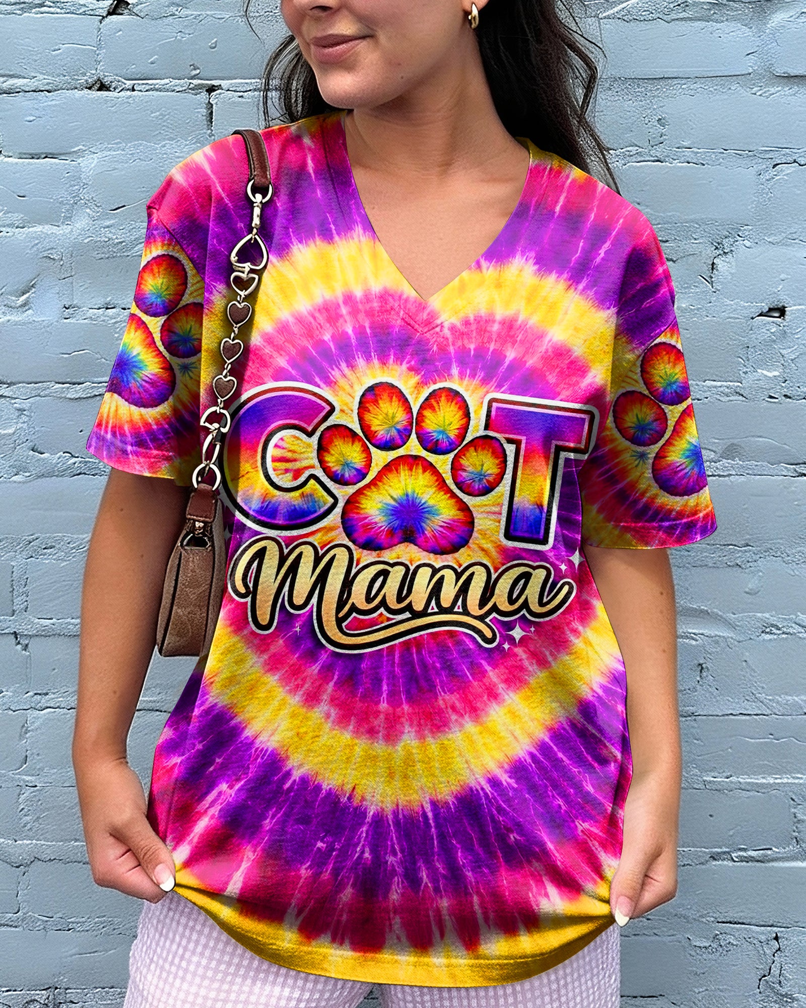 CAT MAMA SWIRL ALL OVER PRINT   - TLNT0703262