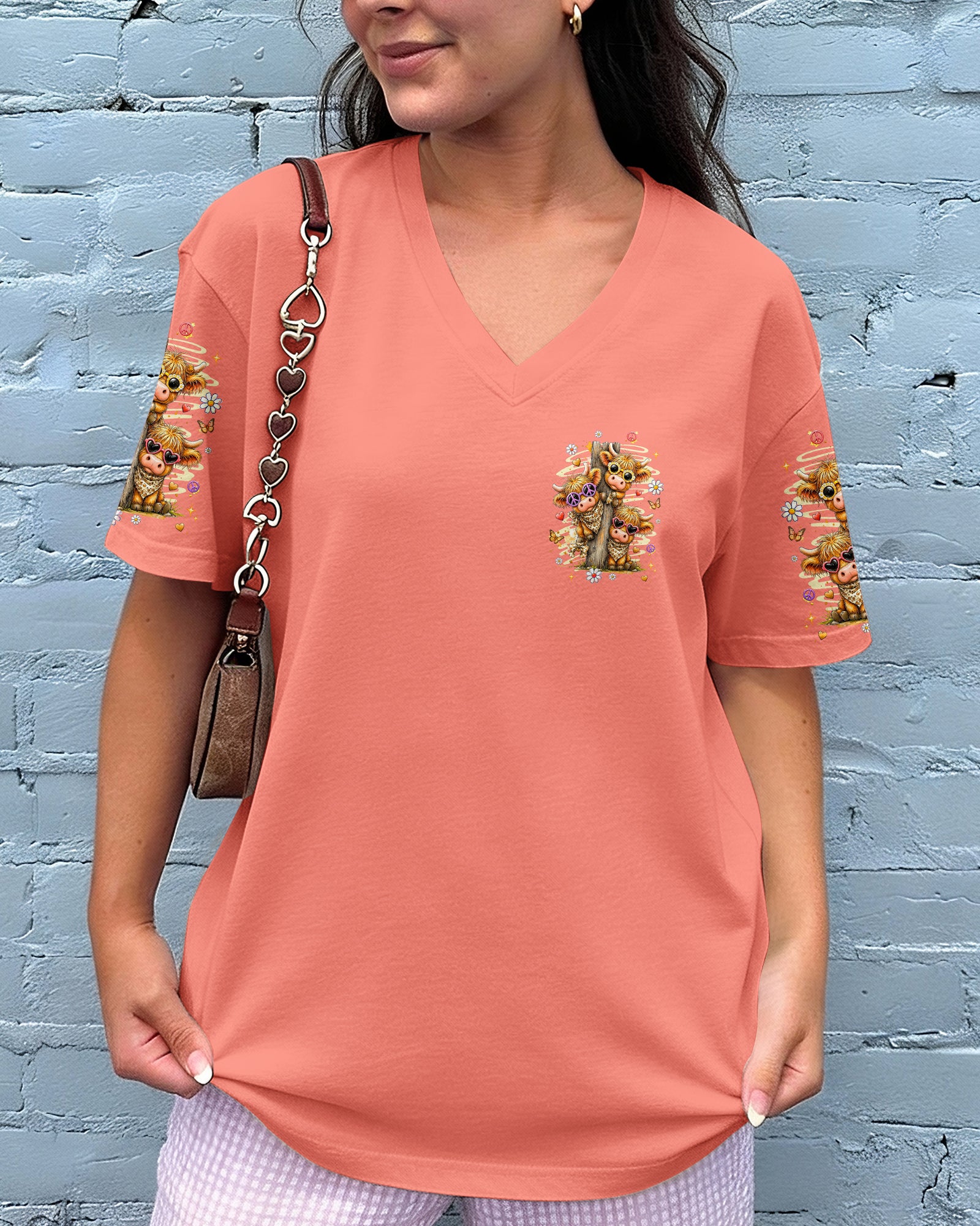 GOOD TIMES CRAZY FRIENDS HIGHLAND COW ALL OVER PRINT - TLHG0807261