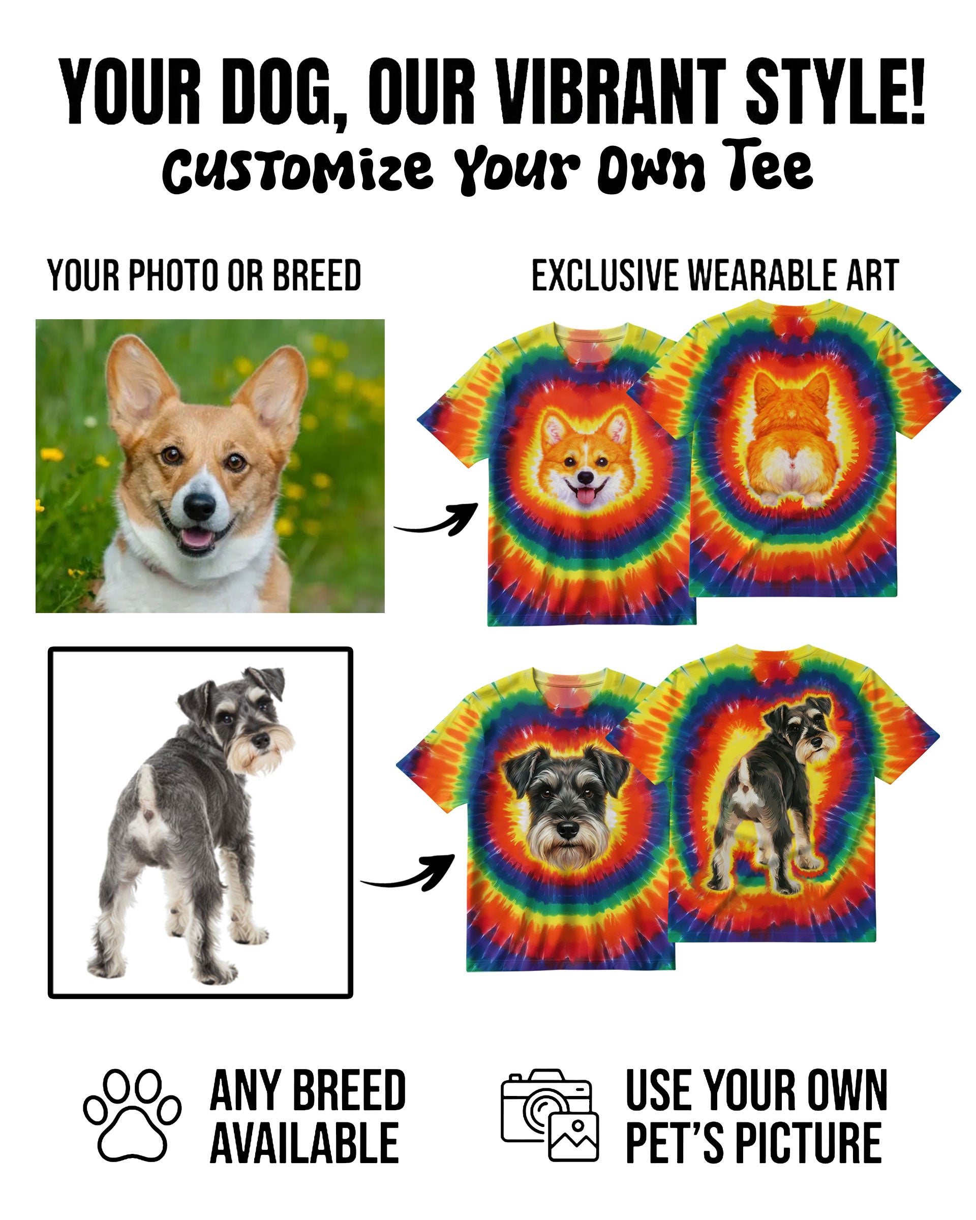 CUTE CORGI COLORFUL SWIRL ALL OVER PRINT   - TLTW0701262