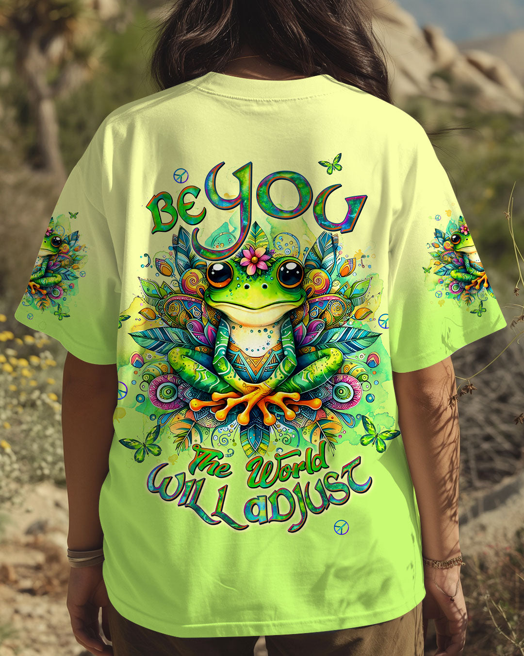 BE YOU THE WORLD WILL ADJUST FROG  ALL OVER PRINT  -  TLTW1803254