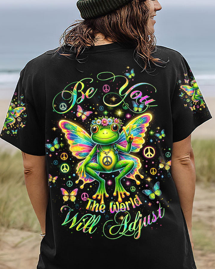 BE YOU THE WORLD WILL ADJUST FROG WINGS ALL OVER PRINT - TLTW0412232