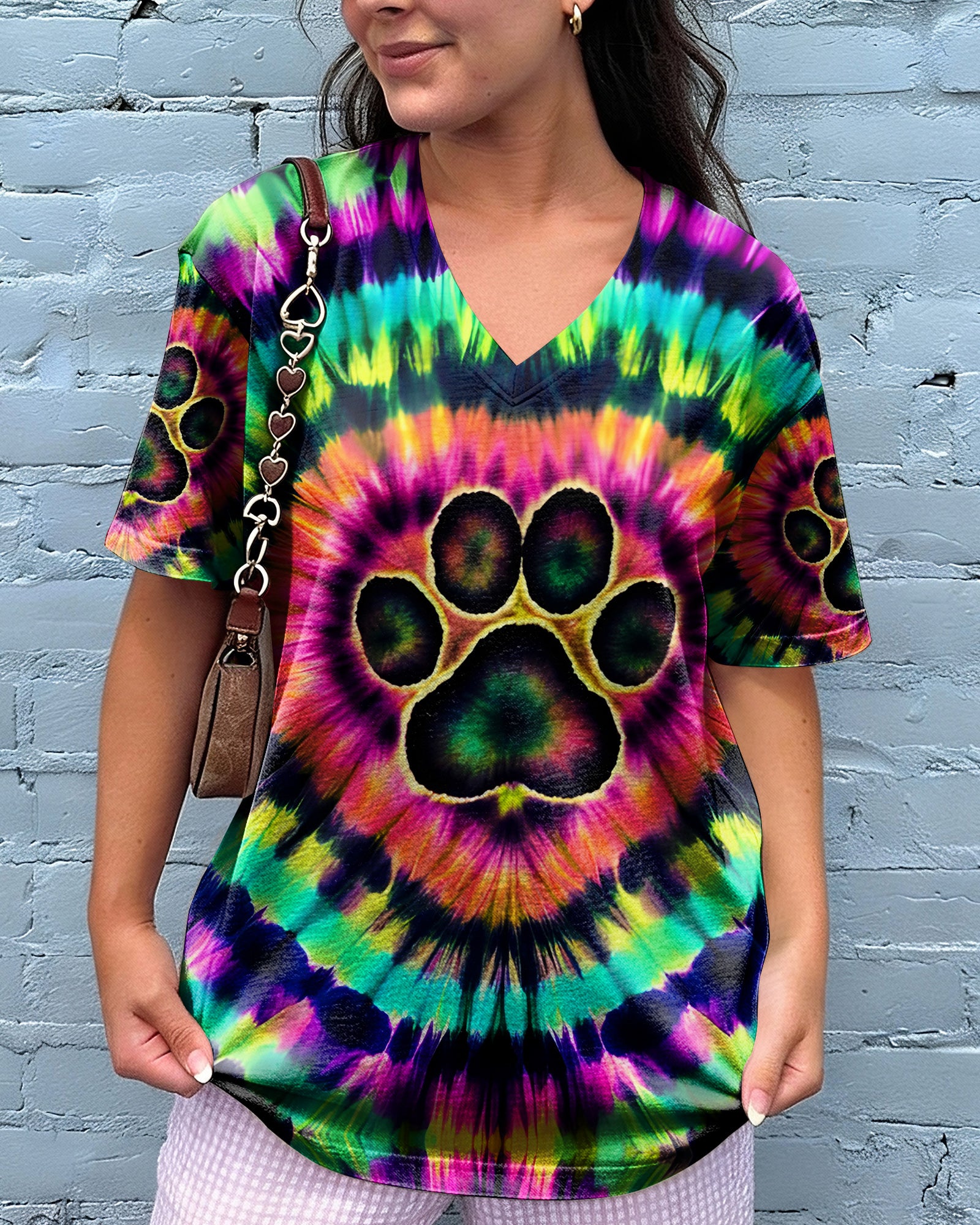 NEON COLORFUL PAW ALL OVER PRINT - TYQY2502261