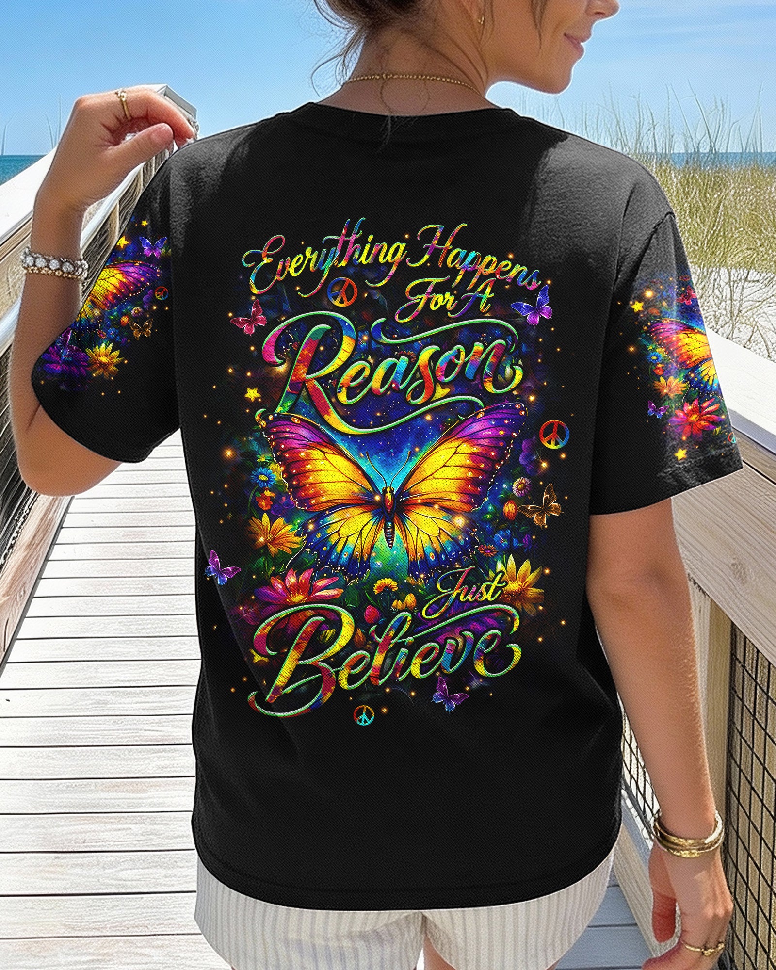 JUST BELIEVE BUTTERFLY ALL OVER PRINT - YHHN0502262