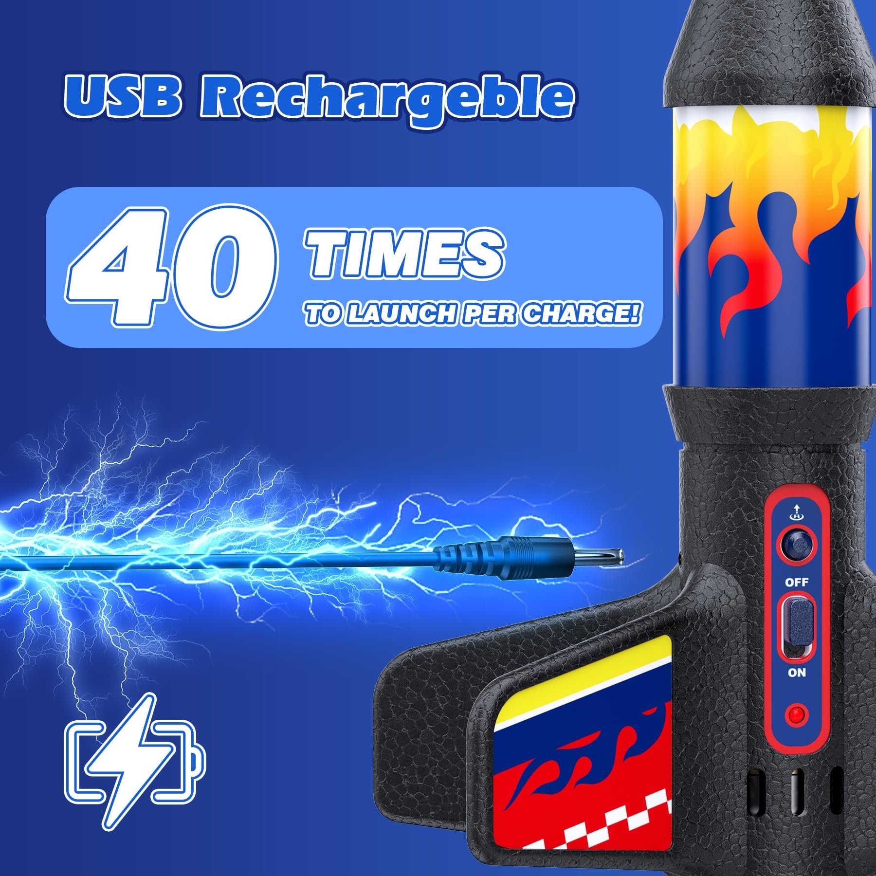 🔥Limited-time discount of 49%🔥Electric Self-Launching Rocket Toy 🚀