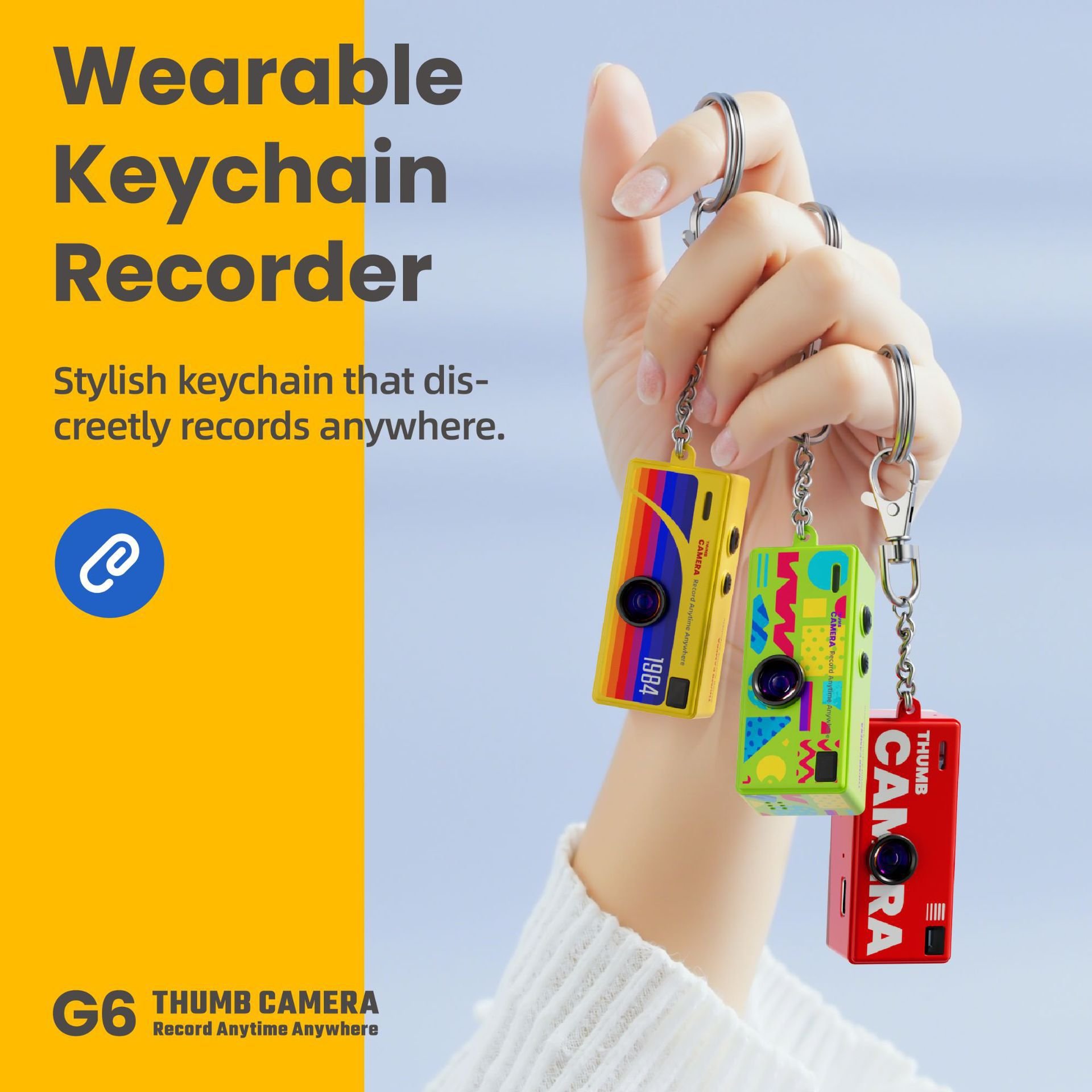 G6 Thumb Camera – Your 2-in-1 Style & Memory Keeper, Anytime, Anywhere