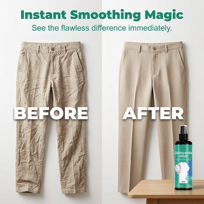 🥳2026 HOT SALE🥳💞50K+ SOLD!👔❤️‍🔥 50% OFF! Instant Smoothing Wrinkle Releaser Spray