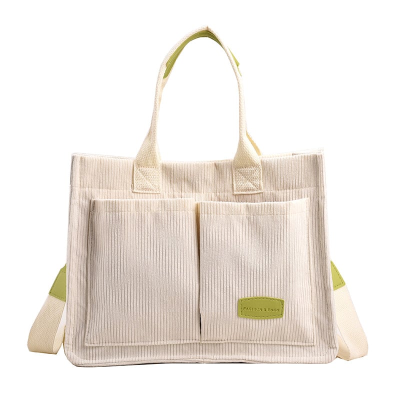 Corduroy Solid Color Tote Bag, Shoulder Bag🔥(Buy 2 Free Shipping)