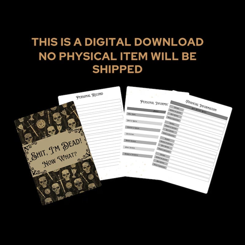 🎃 Halloween Gift: Sh*t, I’m Dead! End of Life Planner💀👍BEST SELLER