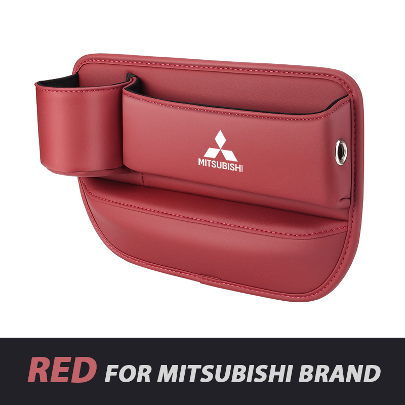 Azemov📣50% OFF Hot Sale! 🔥Exclusive Logo Leather Car Seat Storage Box With Water Cup Holder