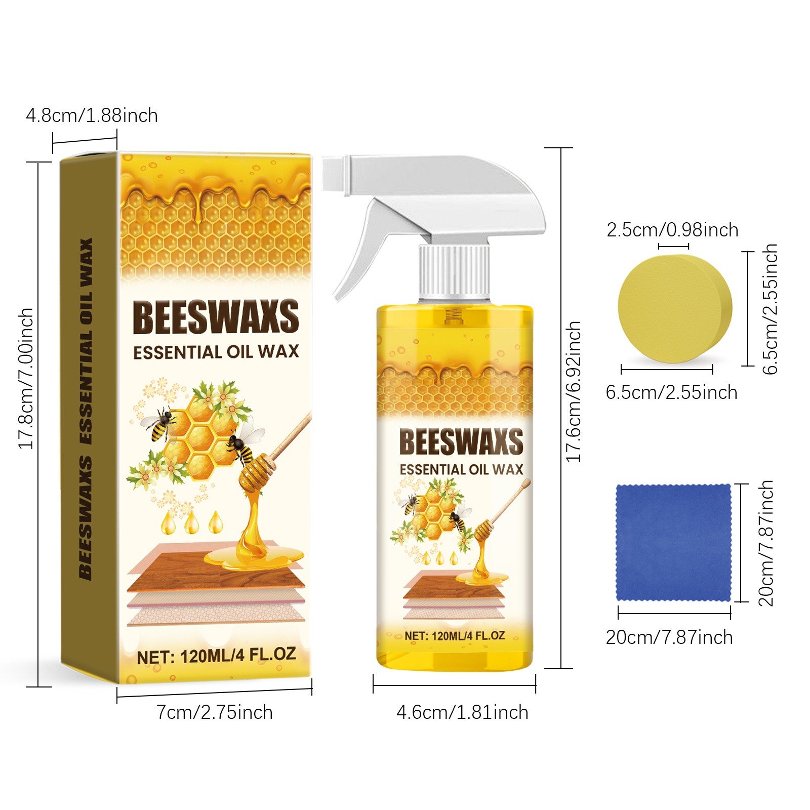 🔥Natural Beeswax Wood Polish Spray