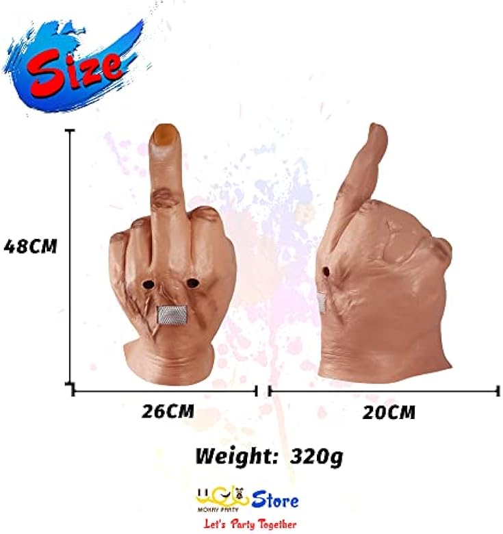 Middle Finger Funny Head Mask🖕