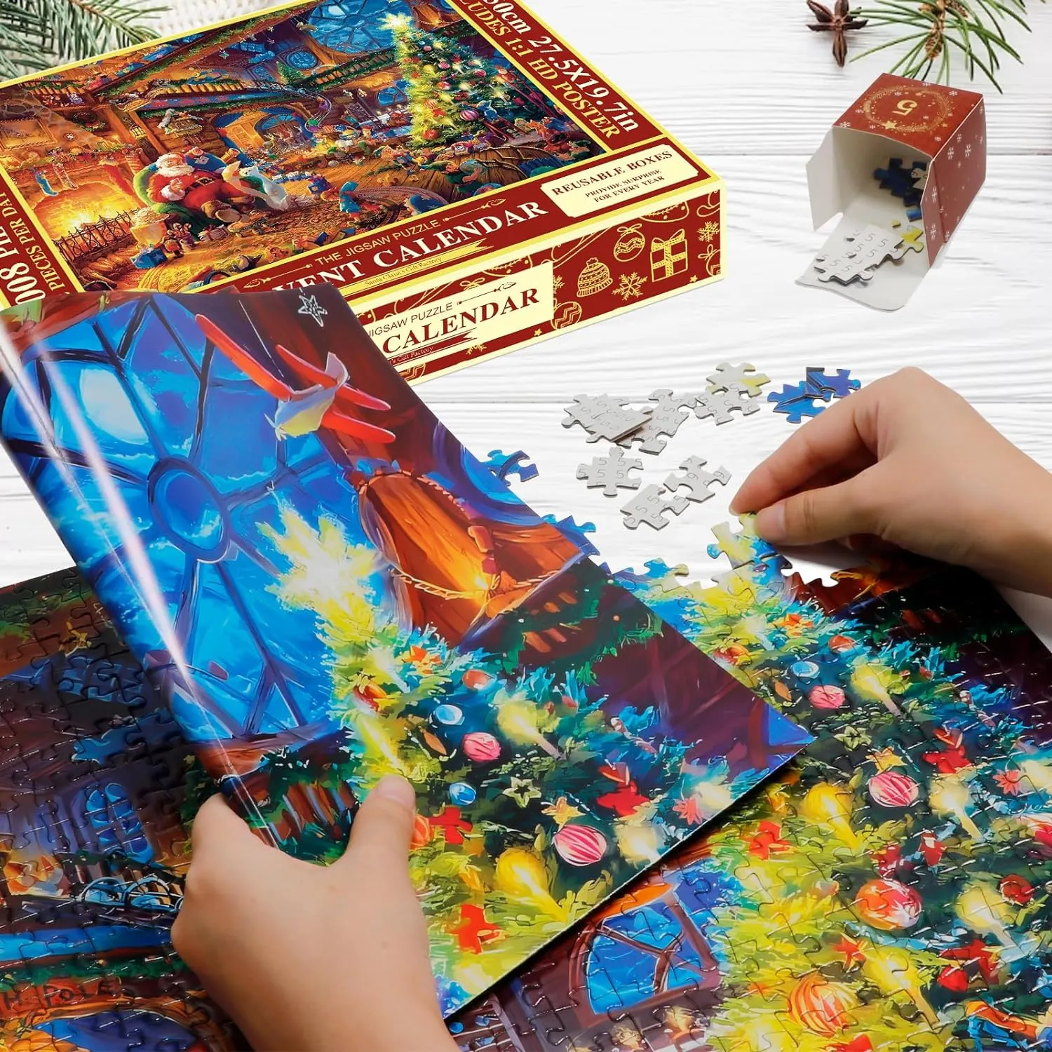 Awishday Advent Calendar Christmas Jigsaw Puzzles