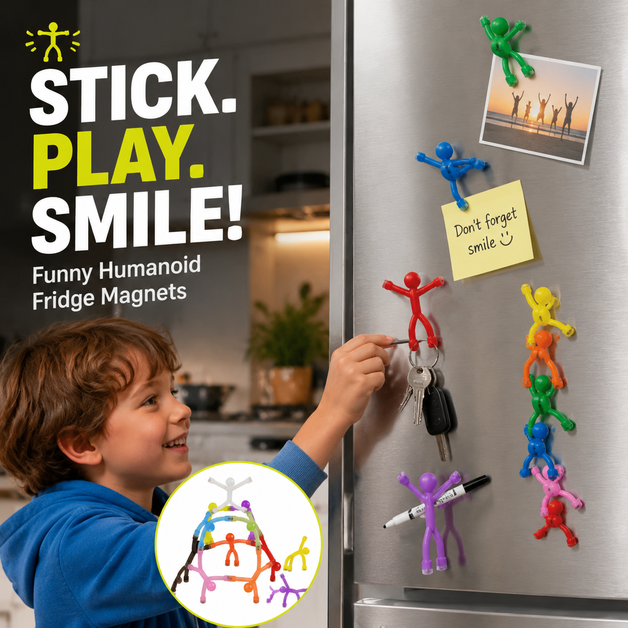 Multipurpose Funny Humanoid Fridge Magnets