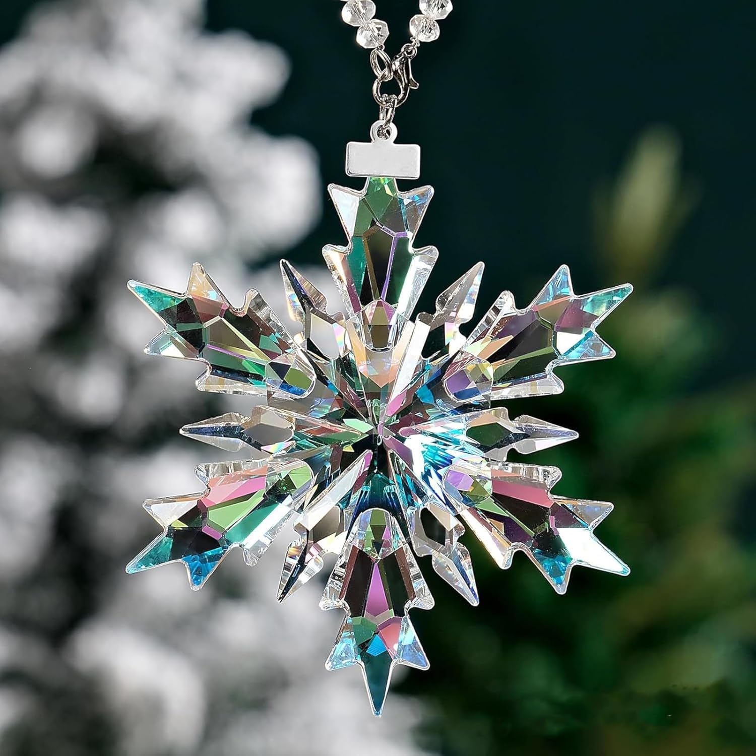 🔥LAST DAY 50% OFF - ❄️🌈Crystal Snowflake Suncatcher