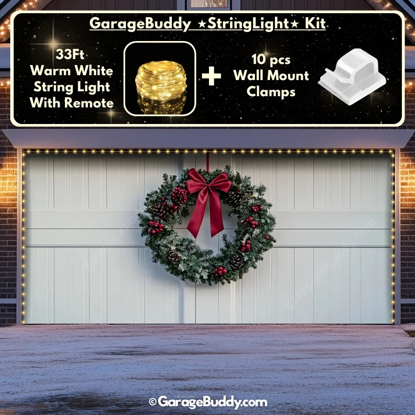 Garage Buddy | Christmas Wreath | Christmas Garage Door Cover