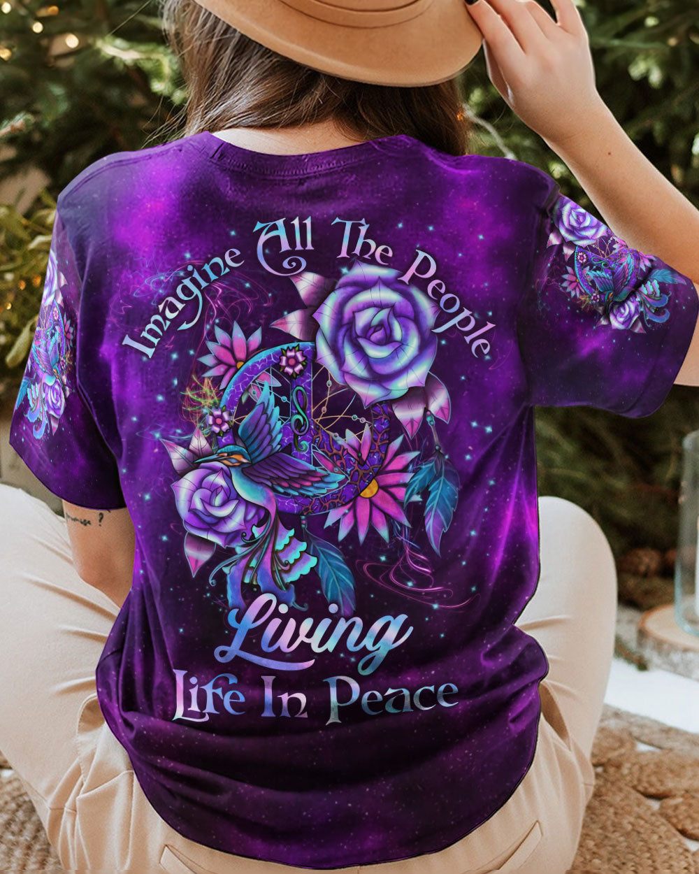 IMAGINE ALL THE PEOPLE LIVING LIFE IN PEACE ALL OVER PRINT - YHLN2404233