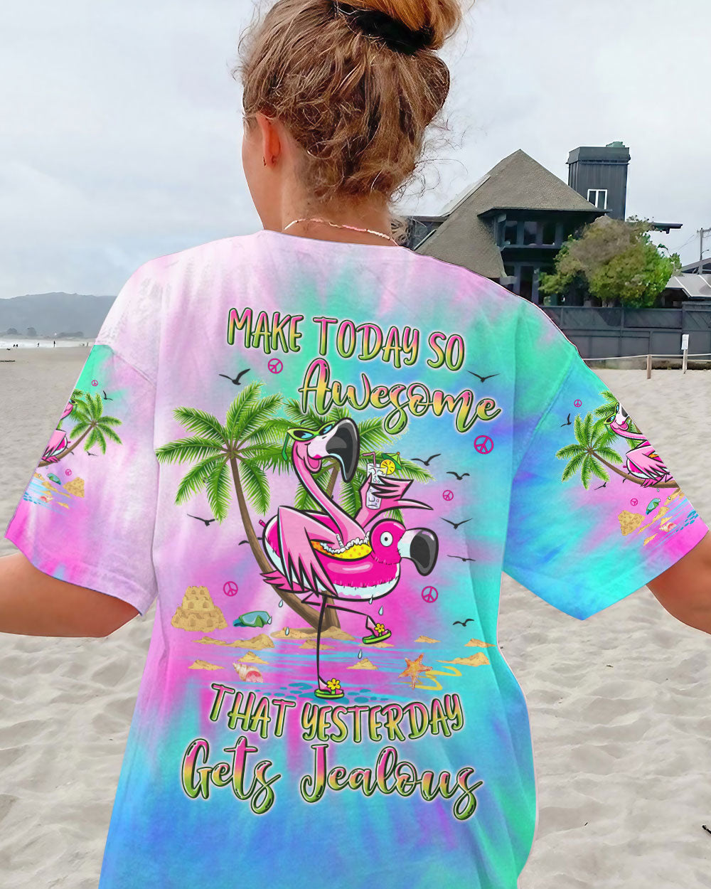 MAKE TODAY SO AWESOME FLAMINGO ALL OVER PRINT - YHLN0607232