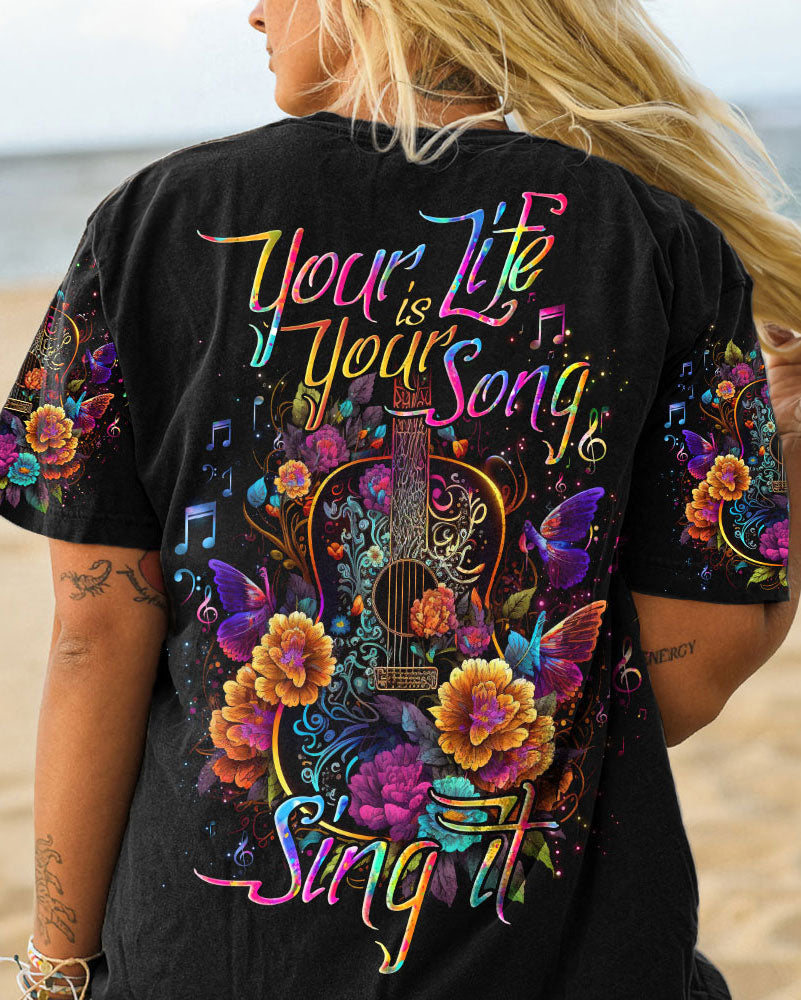 YOUR LIFE IS YOUR SONG GUITAR ALL OVER PRINT - TLNO1804232
