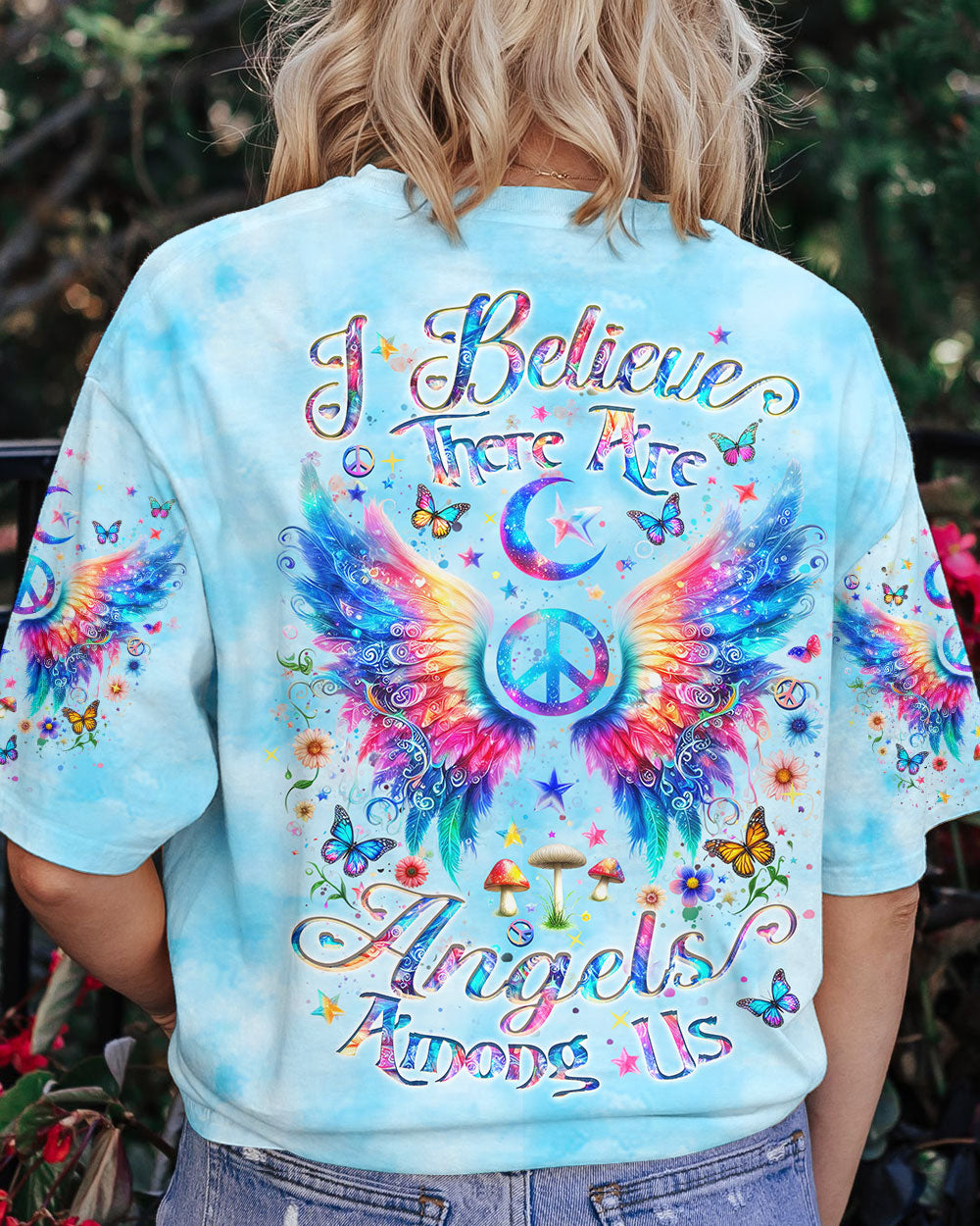 I BELIEVE THERE ARE ANGELS AMONG US WINGS ALL OVER PRINT - YHHN1504242