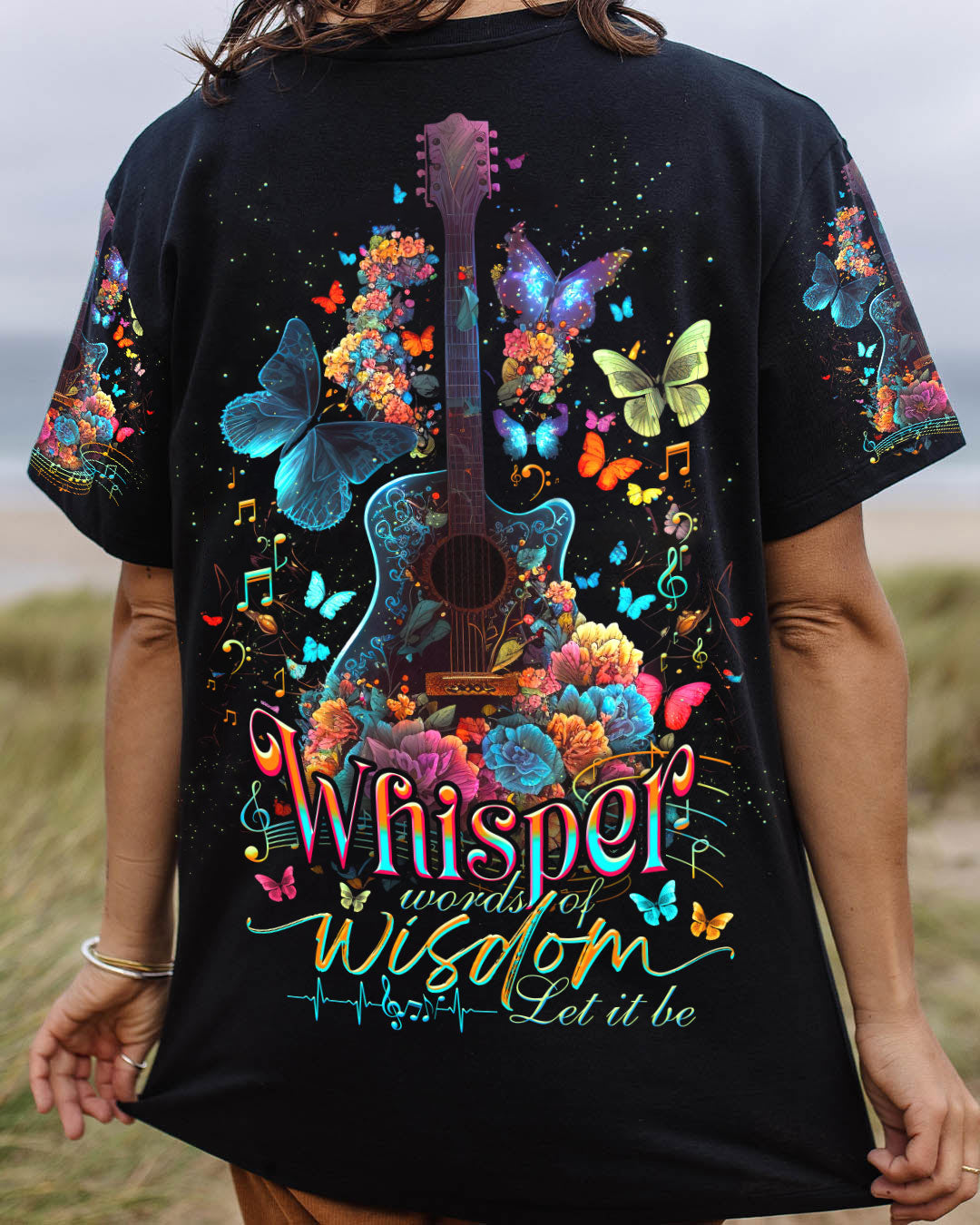 WHISPER WORDS OF WISDOM GUITAR BUTTERFLY ALL OVER PRINT - TLNO0505231
