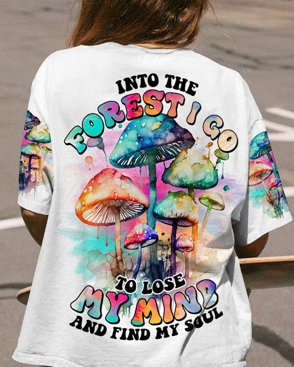 INTO THE FOREST MUSHROOMS ALL OVER PRINT - NO2702231