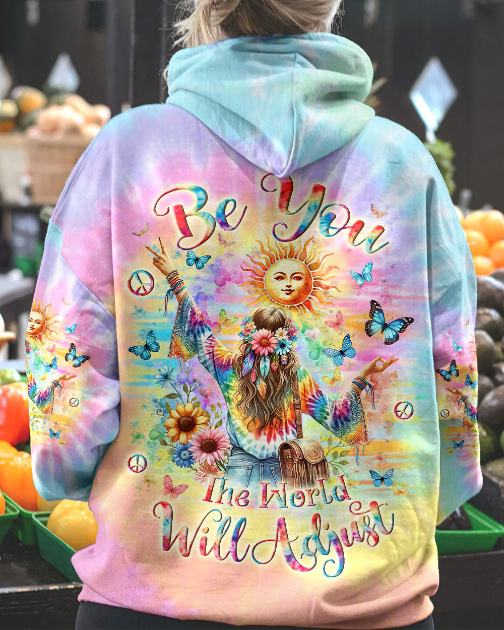 BE YOU THE WORLD WILL ADJUST ALL OVER PRINT - YHLN0612234