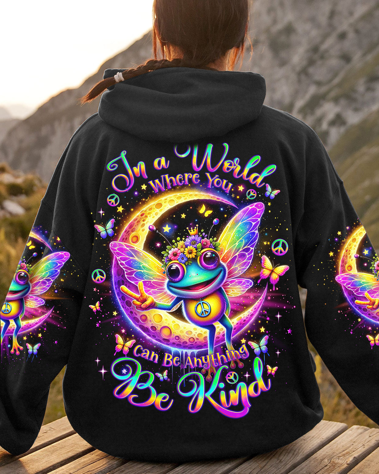 BE KIND MOON FROG ALL OVER PRINT - TLNO2401241