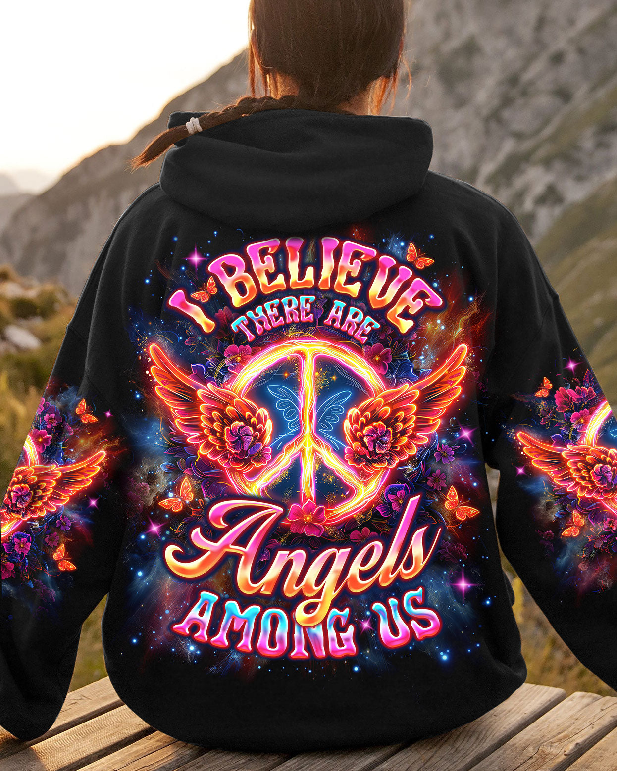 I BELIEVE THERE ARE ANGELS AMONG US WINGS ALL OVER PRINT - TLNO1412243