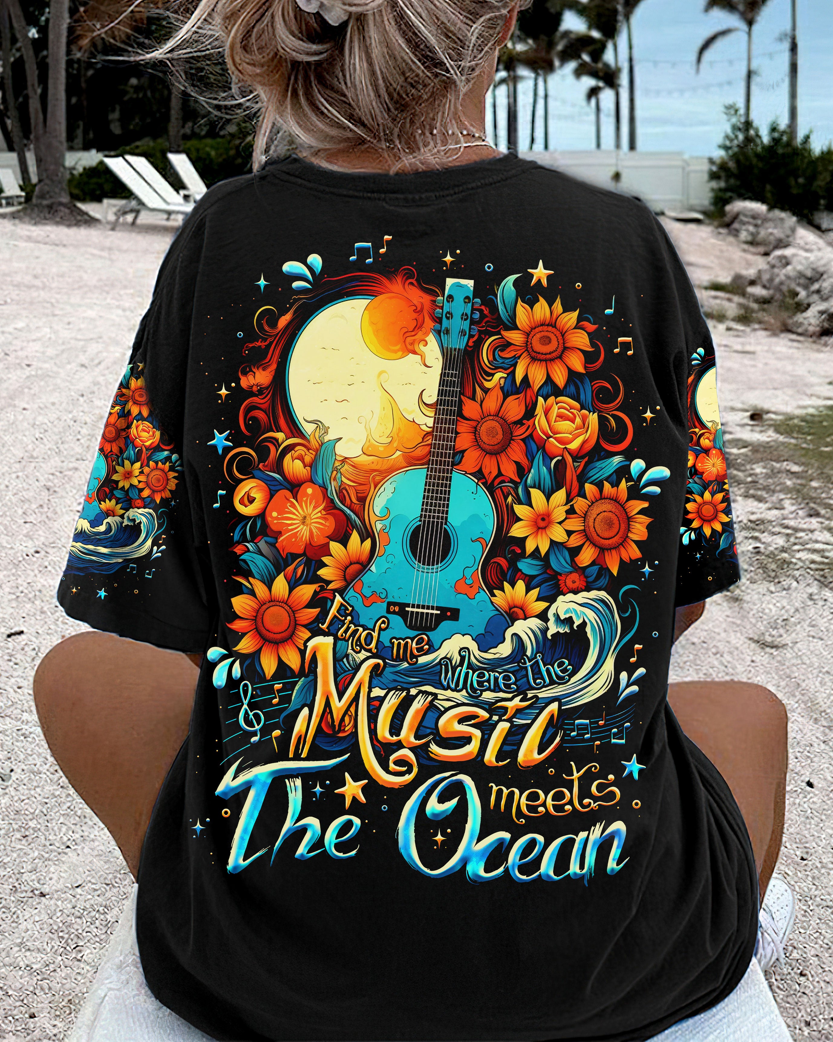 FIND ME WHERE THE MUSIC MEETS THE OCEAN GUITAR ALL OVER PRINT - TLNO0206231