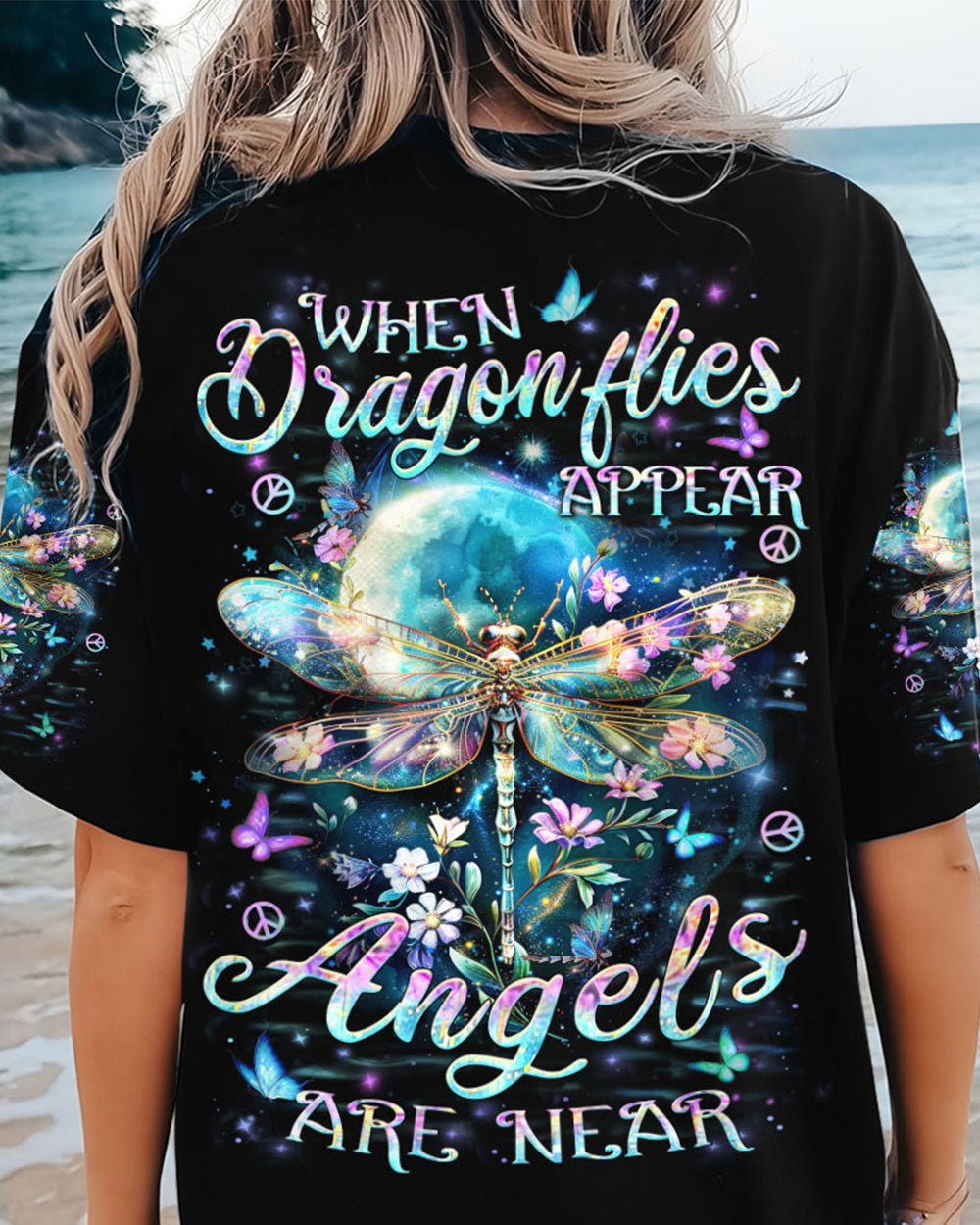 WHEN DRAGONFLIES APPEAR ANGELS ARE NEAR ALL OVER PRINT - YHHN0503241