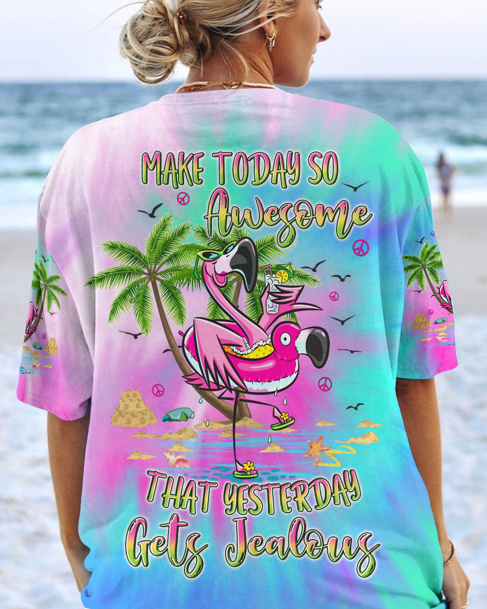 MAKE TODAY SO AWESOME FLAMINGO ALL OVER PRINT - YHLN0607232