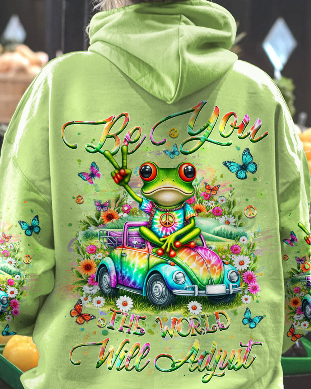 BE YOU THE WORLD WILL ADJUST FROG ALL OVER PRINT - YHHN0203242