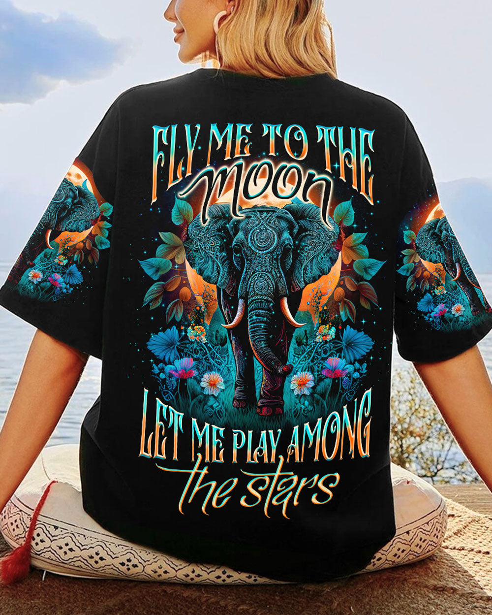 FLY ME TO THE MOON ELEPHANT ALL OVER PRINT - TLNO2404232