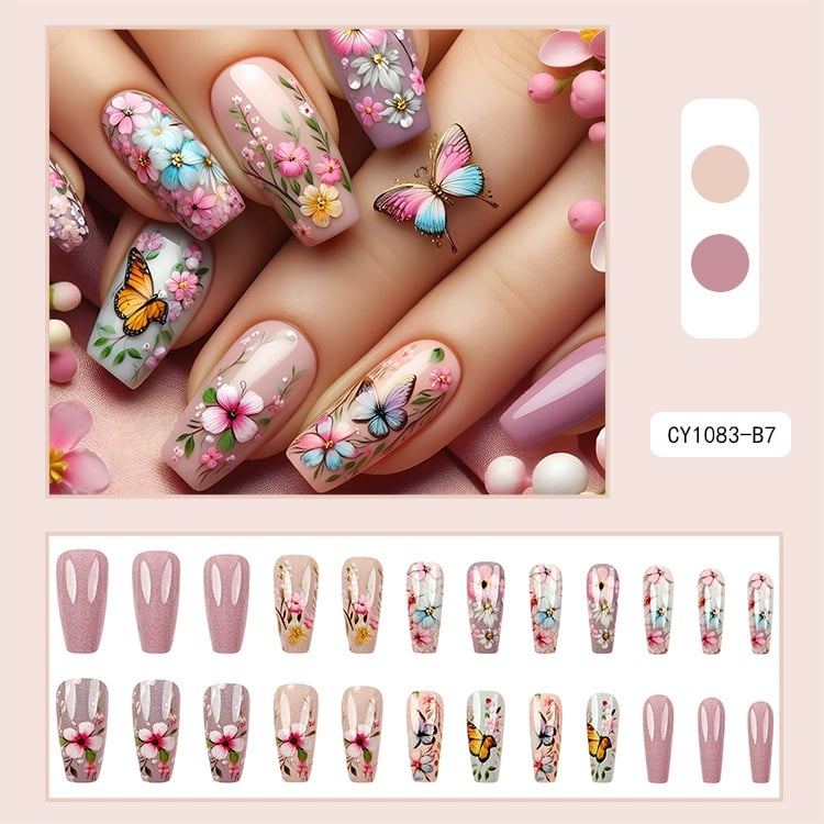 🐝Adorable Bee & Flower Press On Nails--– Save the Bees in Style!🌻