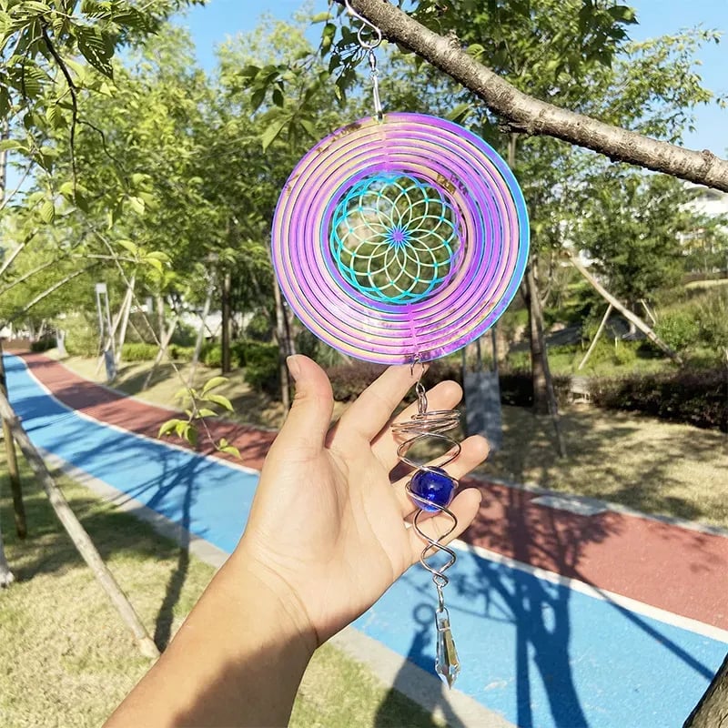 🔥LAST DAY 50% OFF - ✨🌈Colorful Rotating Wind wheel Pendant✨