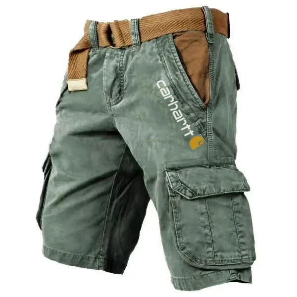 Visenoya Men's Multiple Pockets Wear-Resistant Cargo Shorts