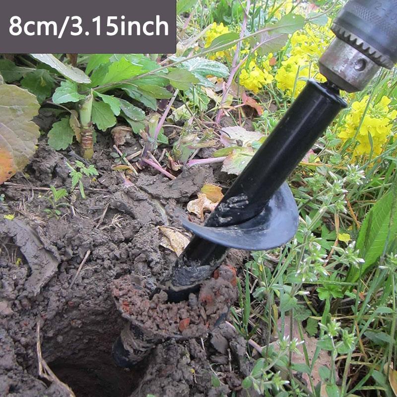 Spiral Drill Bit Set, Garden Spiral Drill Bit for Planting Bulbs & Flowers, Gardening Power Tool Accessories for 3/8 Inch Hexagon Drill, Garden Tools, Tool Kit Set
