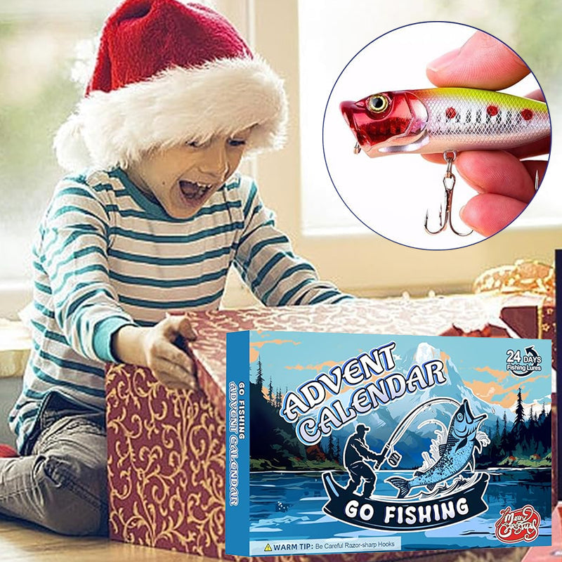 Awishday>>24 Days Christmas Countdown Fish Tackle Set