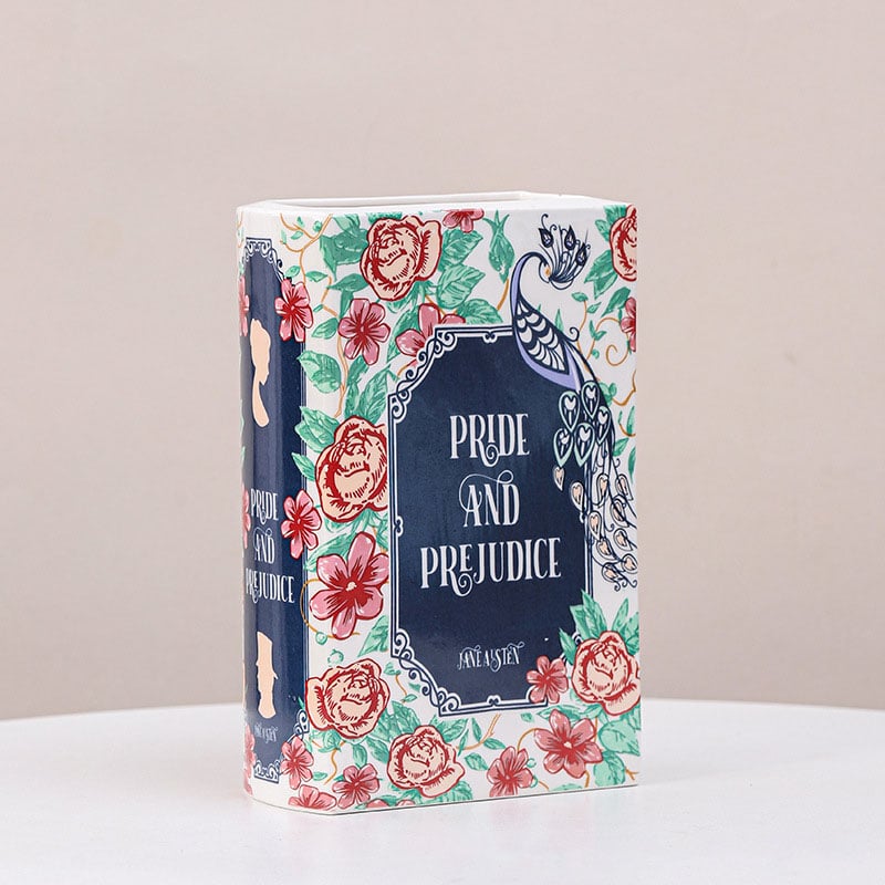 🔥LAST DAY 50% OFF - 📚 The Secret Garden Book-Shaped Ceramic Vase