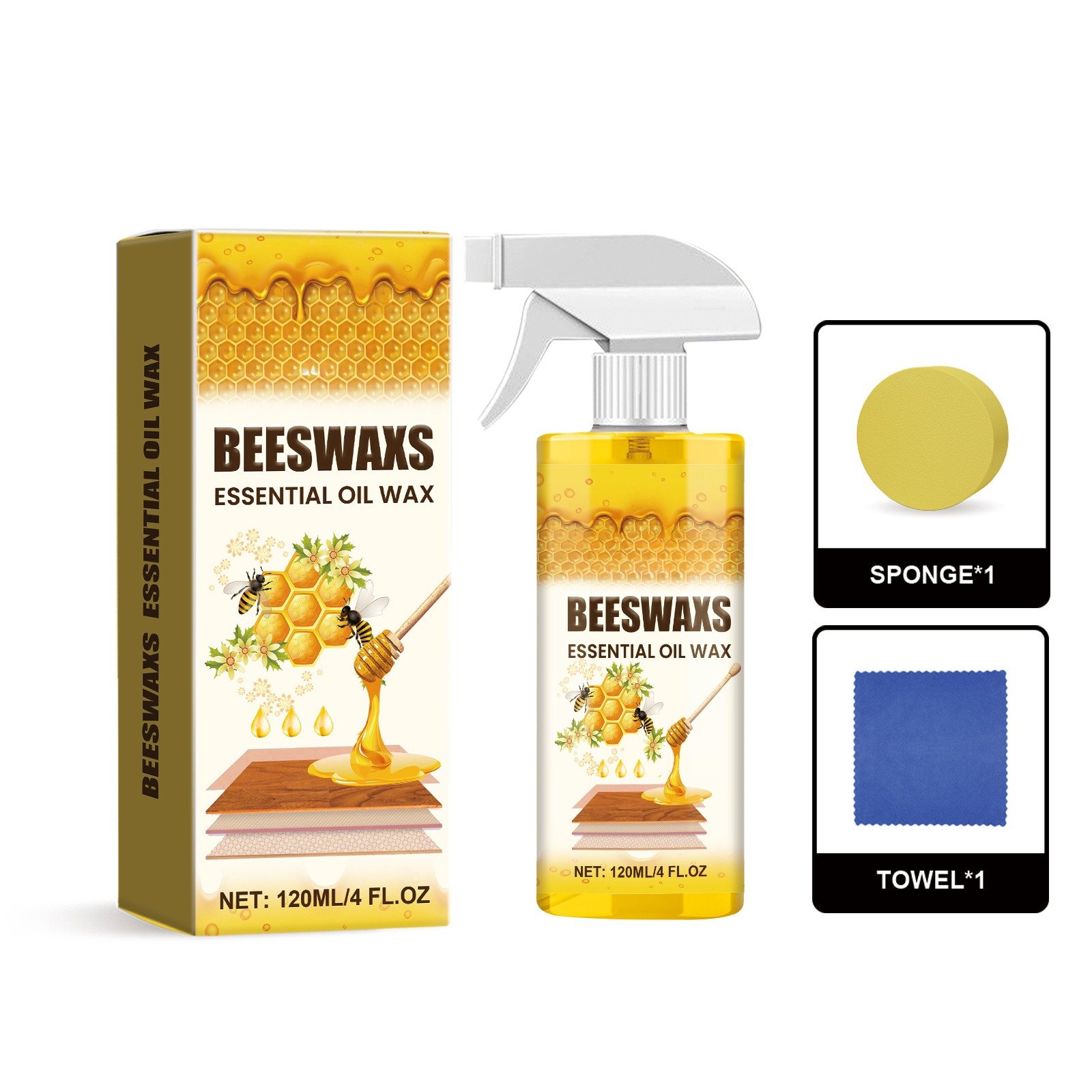 🔥Natural Beeswax Wood Polish Spray