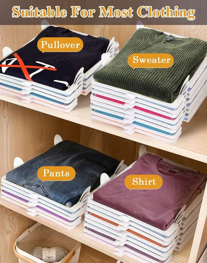 Space-Saving Stackable Clothing Organizer – Keeps Lightweight Clothes Neat & Accessible