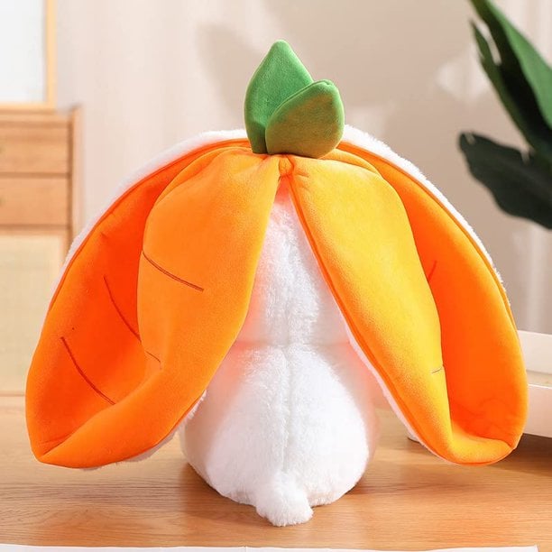 Statisticsm Strawberry Bunny Transformed into Little Rabbit Fruit Doll Plush Toy