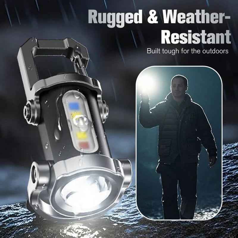 🔋1200LM Super Bright Mini Keychain Flashlight Waterproof
