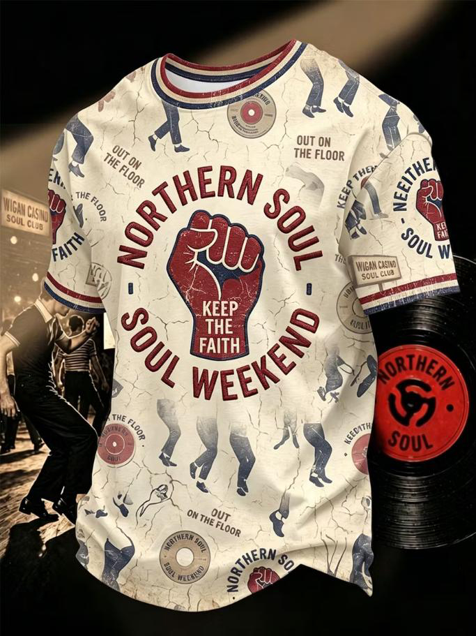Men's Northern Soul Weekend Keep The Faith Print T-Shirt