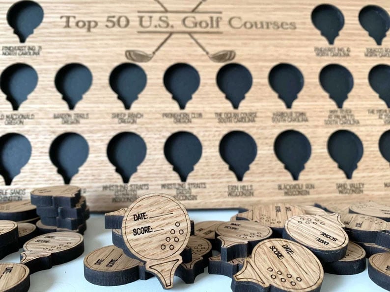 🔥Hot Sale 50% OFF Now - Top 50 Golf Courses in the United States Bucket List Board