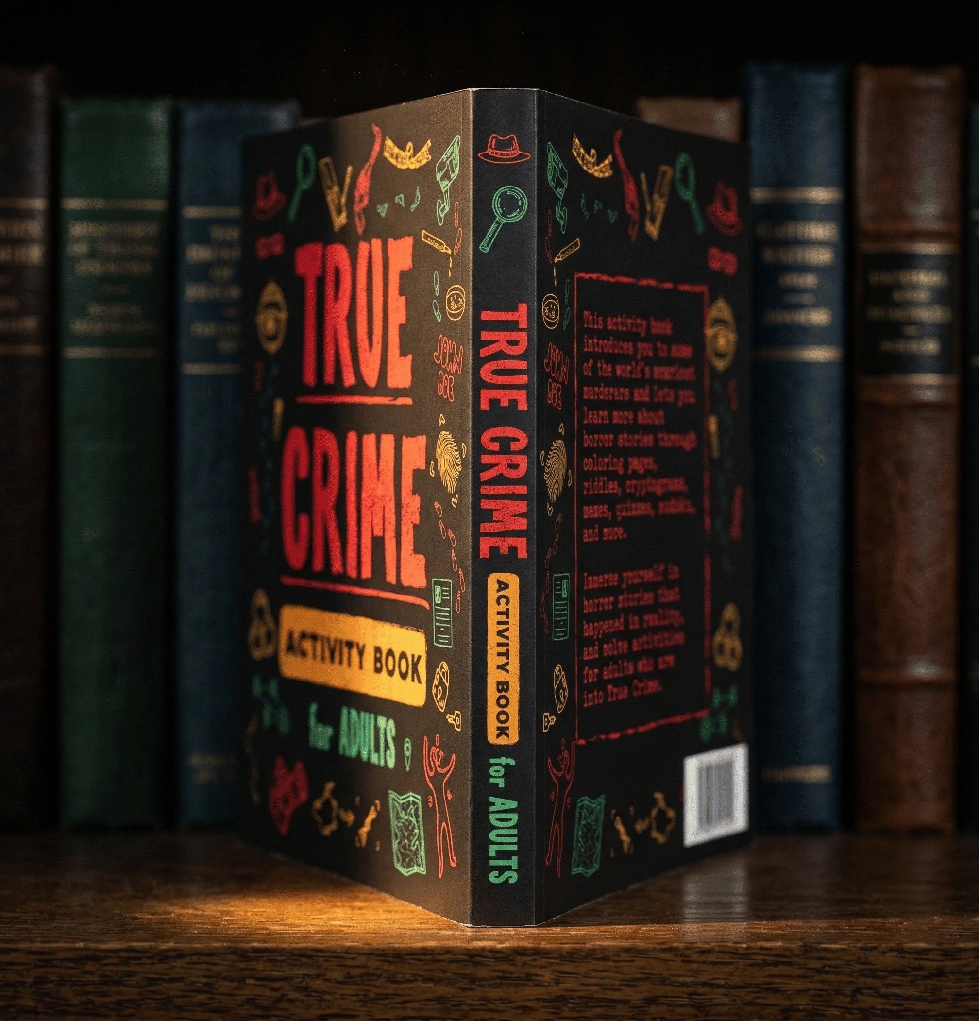 📚️True Crime Activity Book And Perfect Gift For Adults