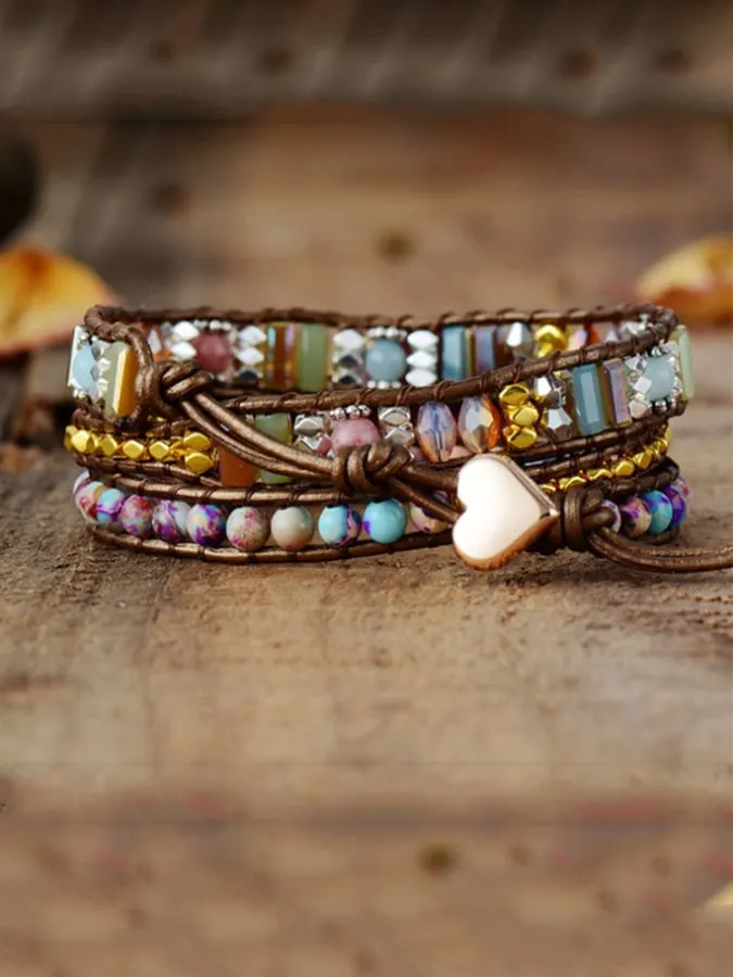 Vintage Ethnic Natural Emperor Stone Handwoven Bracelet