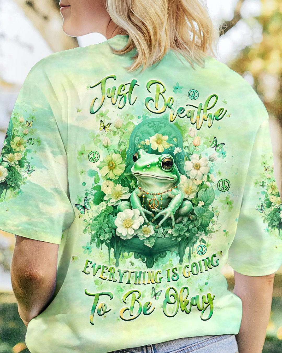 JUST BREATHE FROG ALL OVER PRINT - YHLT2507241